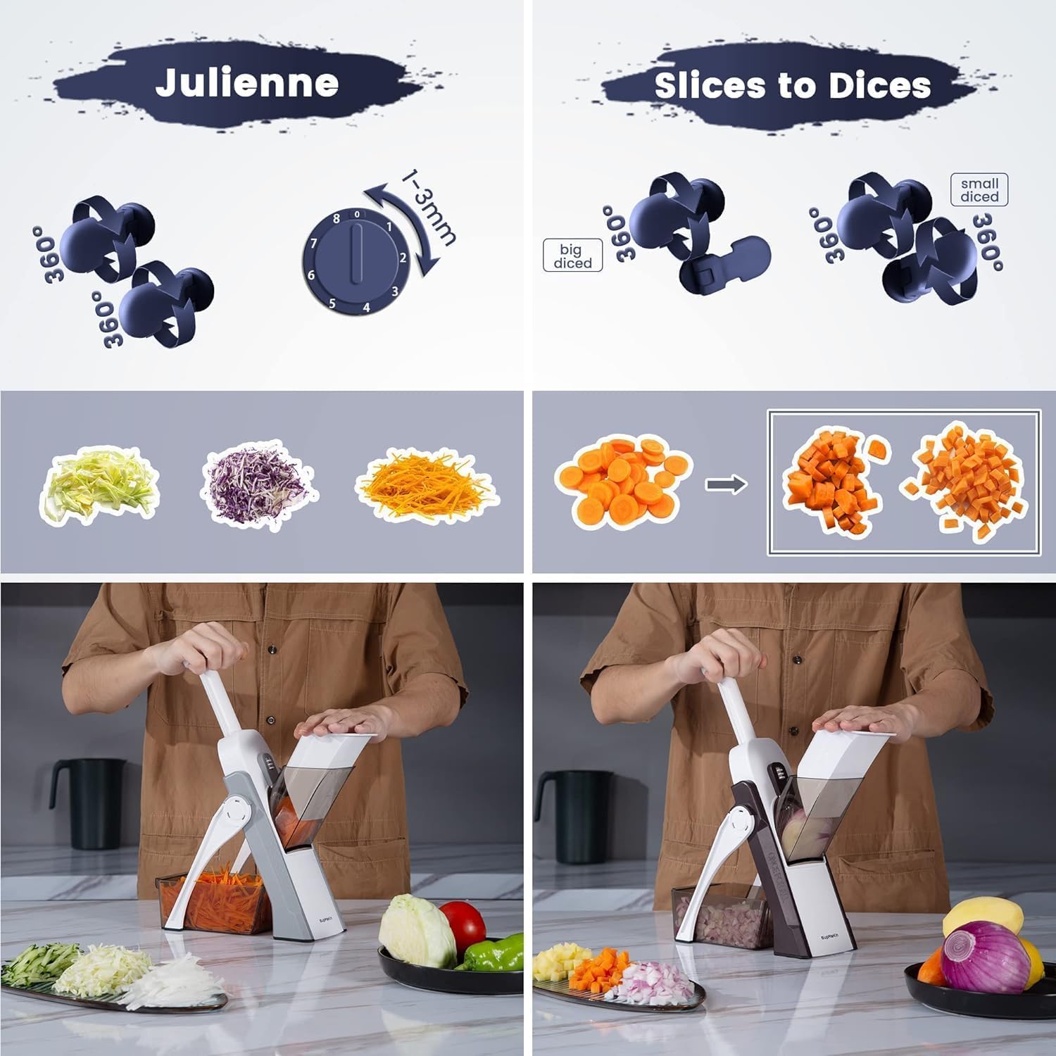 Multifunctional Vegetable Cutter Chopper for Kitchen