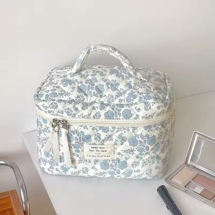 Quilted Cotton Makeup & Toiletry Bag – 3‑Piece Set ⭐⭐⭐⭐⭐ (1188 Reviews)
