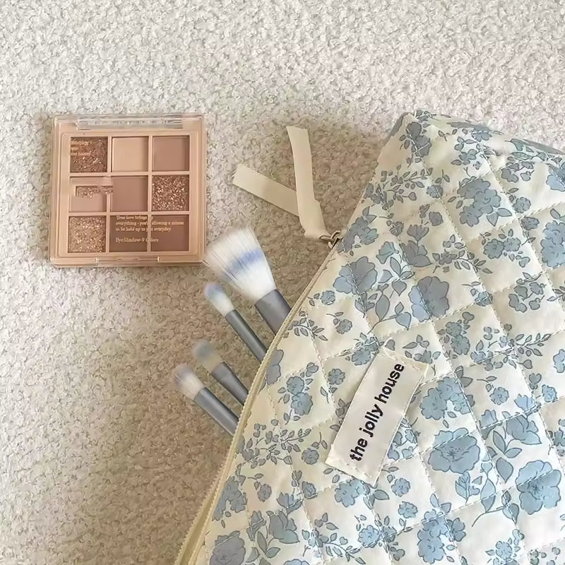 Quilted Cotton Makeup & Toiletry Bag – 3‑Piece Set ⭐⭐⭐⭐⭐ (1188 Reviews)